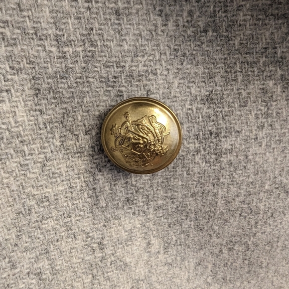 J. Crew Gray Pea Coat with Gold Buttons - Picture 2 of 4